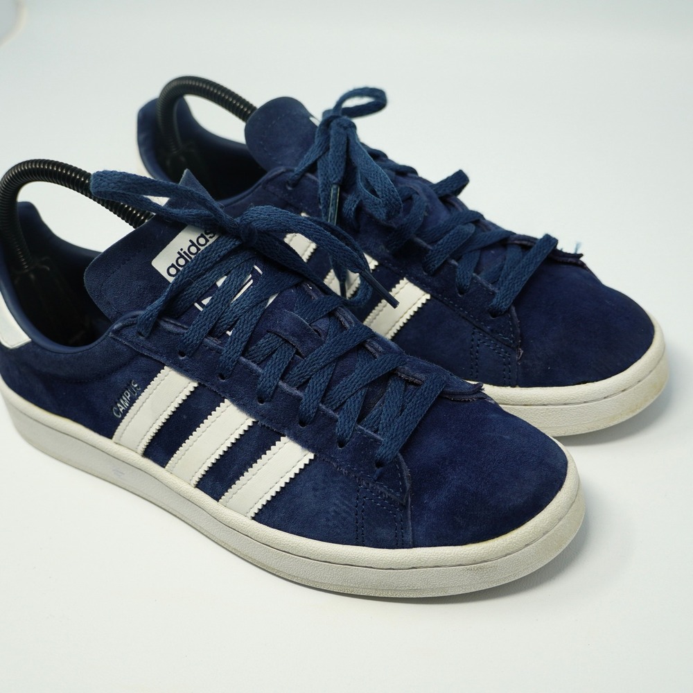 adidas Women's Sneakers US 7.5 Navy Blue Campus Suede Low Top Lace Up Retro
